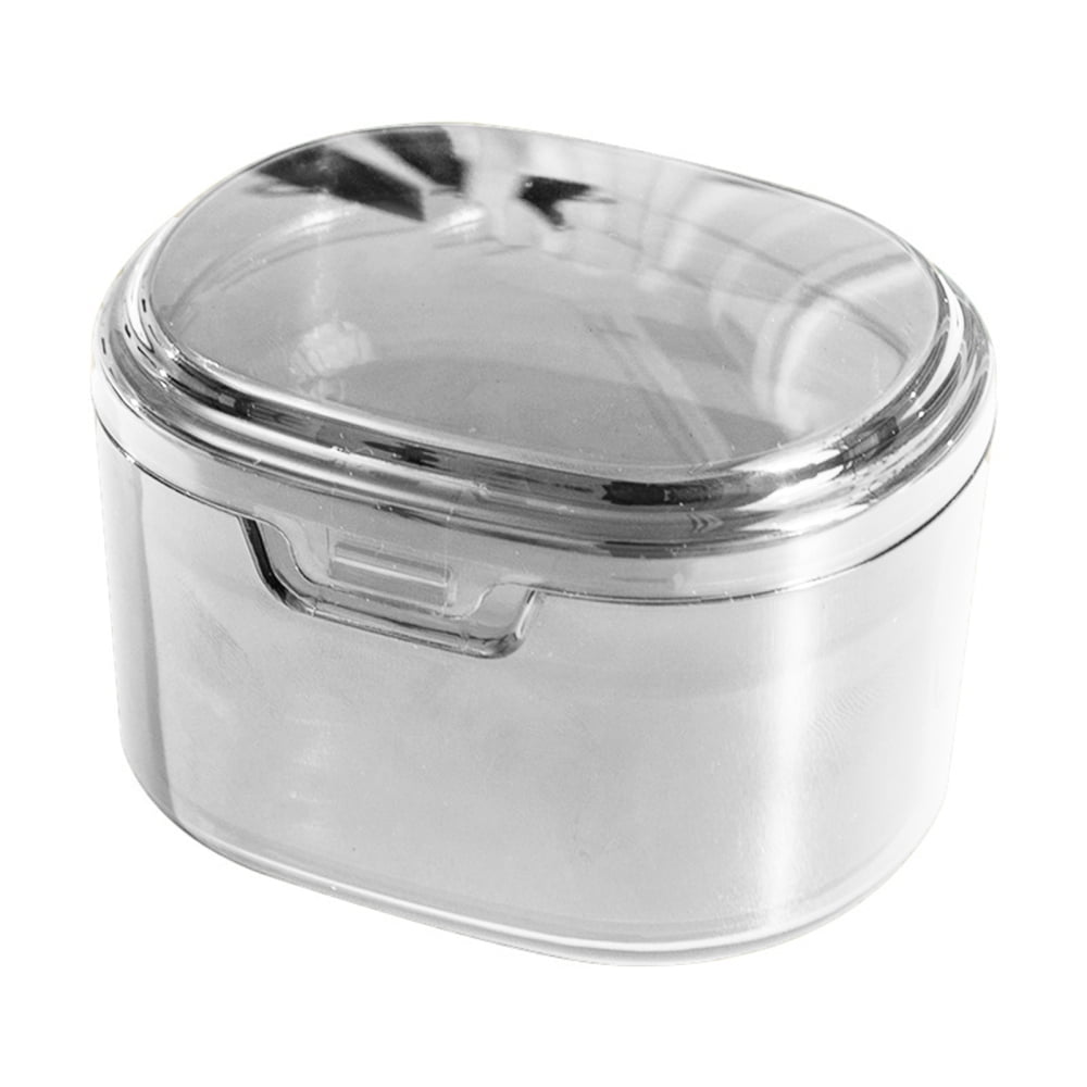 Dental Orthodontic Retainer Case Denture Bath Case Cup Box for Travel Dentures Clear Braces Hot