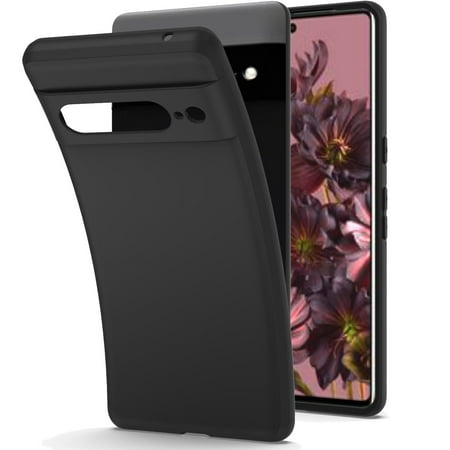 CoverON For Google Pixel 7 Pro Case, Flexible Slim Lightweight TPU Minimal Phone Cover, Black