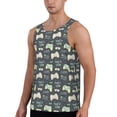 thumbnail image 2 of KLL Gamers Print Men's Muscle Gym Workout Stringer Tank Tops Bodybuilding Fitness T-Shirts Tank Tops Men-3X-Large, 2 of 7