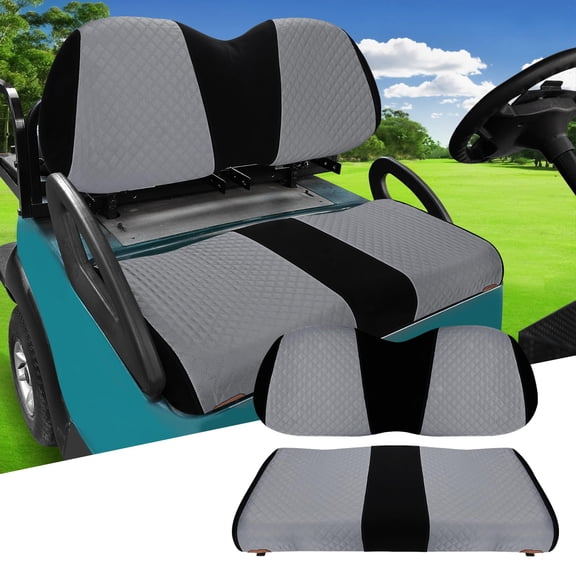 Roykaw Cool Golf Cart Seat Cover, Precedent Seat Covers with Breathable Material, Universal Compatible with Club Car Precedent Front Seat, Double-layer Fabric for Non-slip and Textured