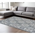 thumbnail image 6 of HomeRoots 531812 4 x 6 ft. Blue Medallion Power Loom Rectangle Area Rug, 6 of 6