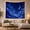 Crescent Night Sky, variant on Crescent Moon and Clouds in Night Sky, Dreamy Celestial for Astronomy Lovers, Moonlight Wall Art Housewarming Gift Tapestry Wall Hanging for Bedroom, Living Room and Dorm