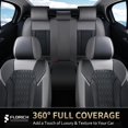 thumbnail image 2 of FLORICH Car Seat Covers Front, Luxury Nappa Leather Seat Covers, Breathable and Waterproof, Automotive Seat Covers Universal for Most Cars, Gray & Black, 2 of 7