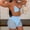 Light blue, variant on Gift for Girls Ofreoo Bathing Suit for Women Colorblock Two Piece Bikini Swimsuit String Tie Side Bathing Suit