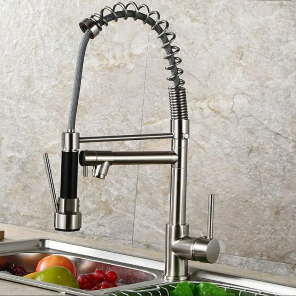 Modern Kitchen Faucet Commercial Single Handle Level Pull Down Sprayer ...