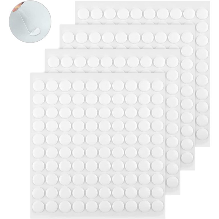  156 PCS Double Sided Adhesive Dots, Removable Clear Sticky  Putty No Trace Round Adhesive Putty for Wax Seal Kit Wall Hanging Festival  Decoration (10mm +15mm) : Office Products