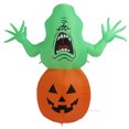 thumbnail image 2 of Monstruo verde inflable de Halloween con luz LED 5 pies IP44 Monstruo de calabaza inflable impermeable para jardín al aire libre Decoración de césped Enchufe de la UE 220 a 240 V, 2 of 10
