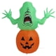 thumbnail image 2 of Monstruo verde inflable de Halloween con luz LED, 5 pies, IP44, impermeable, monstruo de calabaza inflable para Halloween, para jardín al aire libre, decoración de césped, enchufe del Reino Unido, 2 of 10