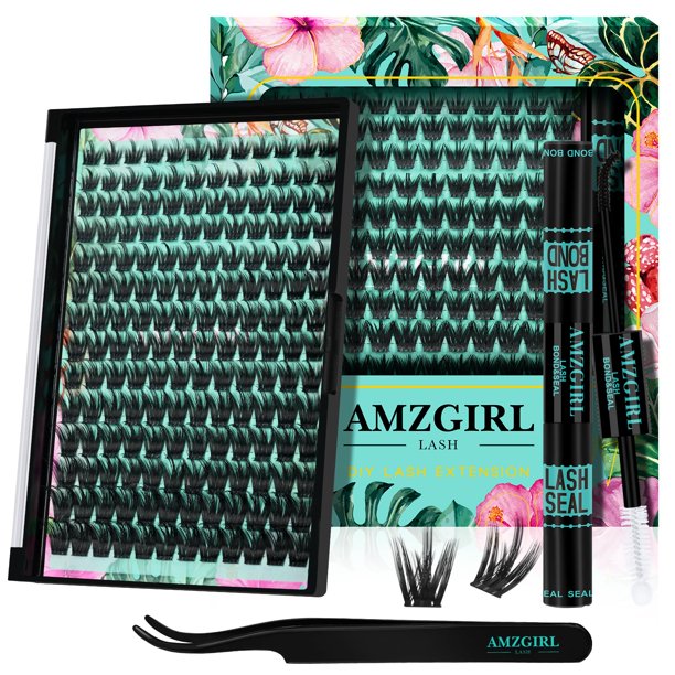 Kit de Grupos de Pestañas AMZGIRL 168 piezas Resistente al Agua 10-18 mm