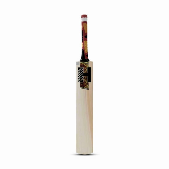 Heega Camel - Shaped Kashmir Willow Leather Bat For Cricket , Size - 6 | Designed For Professional Players