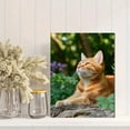 thumbnail image 2 of Ginger Cat Portrait Canvas Wall Art, Pet Print for Living Room Bedroom Home Office Foyer Pet Lover Gift, 2 of 8