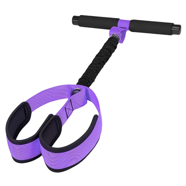 Banda de resistencia con pedal de TPE de 55 libras con asa, para abdominales, piernas, glúteos, yoga, fitness en casa, ejercicio, portátil