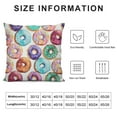 thumbnail image 6 of Nawypu  Donuts Pattern Throw Pillow Covers Square Cushion Case Modern Home Decor Pillow Covers Set of 2 Decorative Pillowcase for Sofa Couch Bed Bedroom Living Room Pillow Cases, 6 of 6