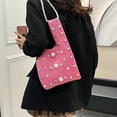 thumbnail image 6 of Contemporary Hollow Out Knitted Bucket Bag with Chain Beaded Handbag for Women, 6 of 21