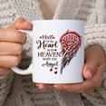 thumbnail image 2 of Half Of My Heart Is In Heaven With My Angel 11oz White Ceramic Coffee Tea Mug, Memorial Gifts For Loss Husband, Wife, Family Members In Heaven, In Loving Memory, On Birthday, Holiday, 2 of 7