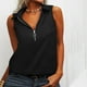 thumbnail image 2 of Camiseta Sin Mangas Para Mujer, Camisola de Moda, Informal, Sin Mangas, Con Cremallera, Cuello en V, Blusa de Color Sólido Odeerbi ODB155537, 2 of 9