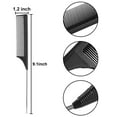 thumbnail image 2 of 3 Paquets Peigne Queue de Rat Épingle en Acier Peigne Queue de Rat Fibre de Carbone Résistant à la Chaleur Peignes Taquins avec Queue de Rat en Acier Inoxydable (Noir), 2 of 7
