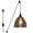 Brown, variant on Kiven Plug in Pendant Light, Hanging Light with Aluminum Lampshade, Industrial Dimmable Ceiling Pendant Light for Bedroom Hallway Kitchen,1-Light,Red Finish