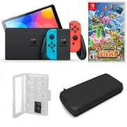 Nintendo Switch OLED in Neon with Pokemon Snap and Accessories