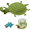 Green, variant on Crochet Lizard Coaster, Funny 3D Handmade Amigurumi Animal Cup Mat, Cute Mug Rug Table Protector for Home Decor (Blue, Finished)