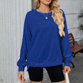 thumbnail image 6 of Weikingp Women Sweatshirt Ladies Sweatshirts Fashion Sweatshirt Cute Clothes for Women Cozy Clothes Blue 2XL, 6 of 9