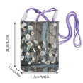 thumbnail image 5 of Multi-Color Cross-Body Handbag 8.27×5.91in Waterproof, Scratch-Resistant And Odor-Free Detachable Shoulder Strap Turquoise Wood Farmhouse Sunflowers (3), 5 of 8