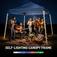 thumbnail image 6 of Ktaxon 10ft x 10ft Ez Pop Up Canopy Tent with Lights,LED Frame Canopy,Outdoor Sun Shade Shelter Built-in LED Light Strips,Beach Tent,Outdoor Gazebo for Party Wedding Camping BBQ Events,Blue, 6 of 13