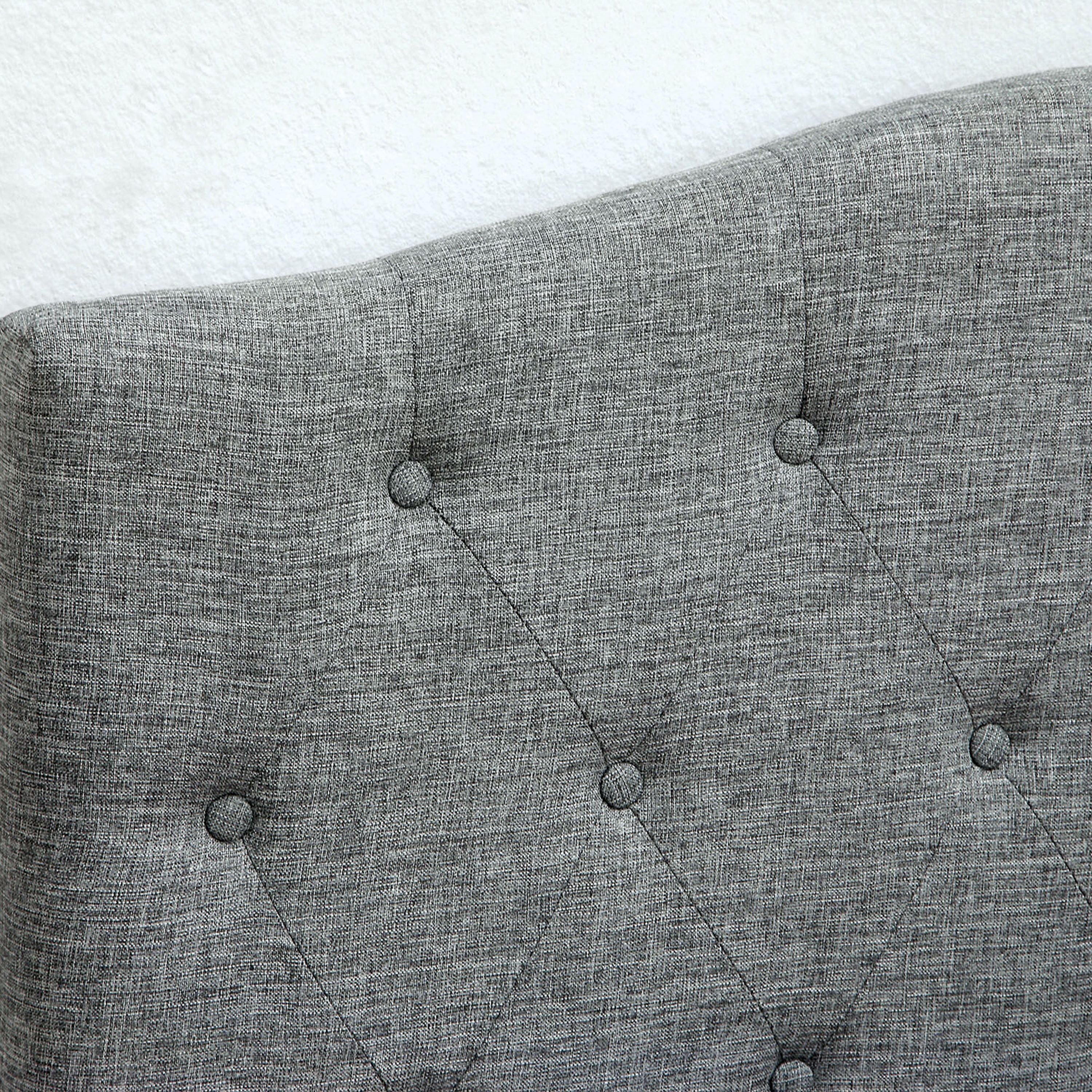 Furniture of America Bancroft Tufted Fabric Headboard, Full/Queen, Gray