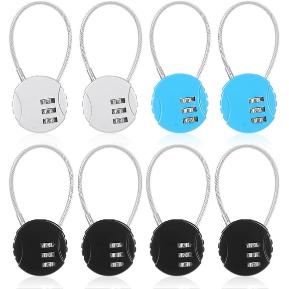 Moxweyeni Combination Lock 3 Digit Gym Padlock Waterproof Resettable Bag Luggage Gate Padlock Outdoor for School Locker Travel Toolbox Storage