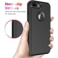 thumbnail image 7 of Diverbox for iPhone 8 Plus Case iPhone 7 Plus Case [Shockproof] [Dropproof] [Dust-Proof],Heavy Duty Protection Phone Case Cover for Apple iPhone 8 Plus & 7 Plus (Black), 7 of 7