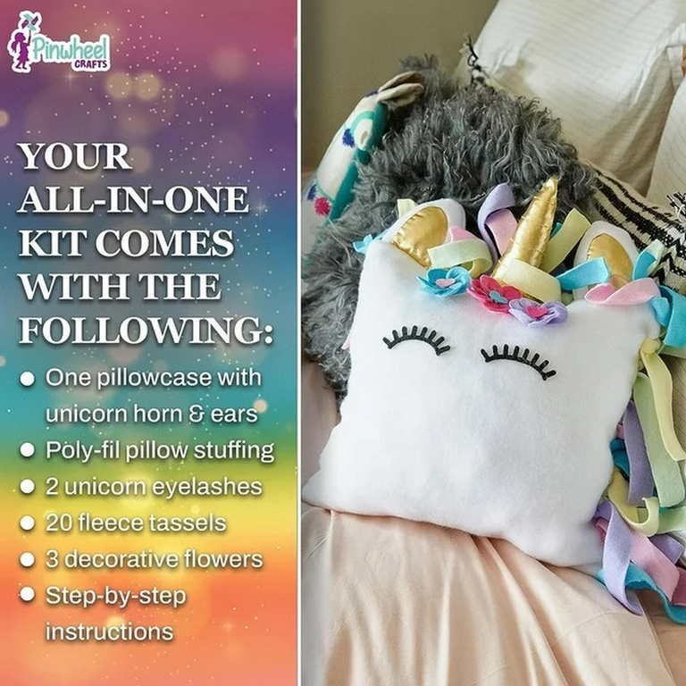 Pinwheel Crafts Unicorn Pillow Kit for Kids