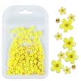thumbnail image 1 of Fiudx Calcomanía de Flores para Decoración de Uñas, Perlas de Estrás Glamorosas, Cuentas de Caviar Doradas, Suministros para Decoración de Uñas, 1 of 2