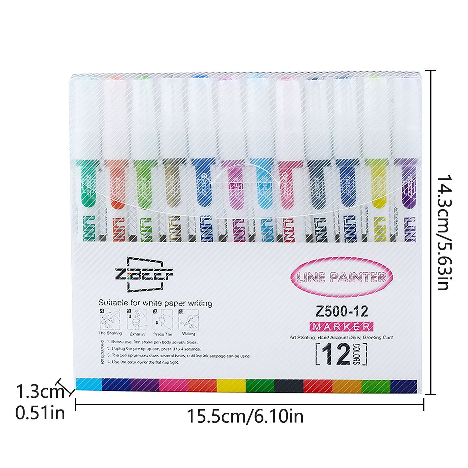 12Pcs Double Line Outline Markers â Outline Pen & Outline Marker, Gel Markers,  Glitter Gel Pens for Professional Looking Valentine's Day DIY Crafts
