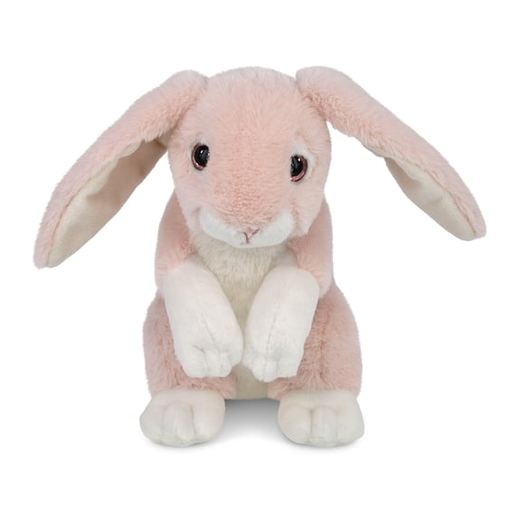 DolliBu Baby Pink Rabbit Stuffed Animal - Super Soft Stuffed Animals for Girls and Boys, Adorable Stuffed Farm Creatures for Kids and Cute Wild Animals Cuddle Stuffed Animals for Adults - 8 Inches