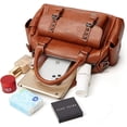 thumbnail image 4 of LHSHID Faux Leather Shoulder Bag for Women Flap Handbag Willow Nail Crossbody Bag Large Capacity Purse Retro Satchel, 4 of 7