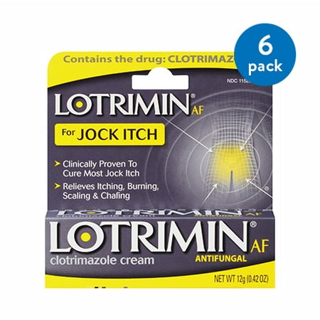 (6 Pack) Lotrimin AF Jock Itch Antifungal Treatment Cream, 0.42 Ounce (Best Prescription Medicine For Jock Itch)