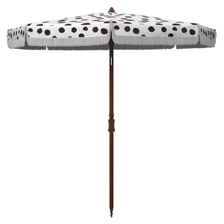 Safavieh Sydney 87.79" Beach White/Black Solid Print Octagon Tilting, Adjustable