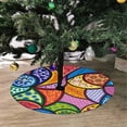 thumbnail image 2 of FMSHPON Colorful Flower Xmas Christmas Tree Skirt Stand Mat for Holiday Party Decoration Indoor Outdoor 48 inches, 2 of 3