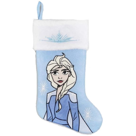 Disney Frozen Blue & White Elsa Holiday Christmas Stocking