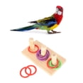 thumbnail image 1 of Juguete de Anillo Colorido para Pájaros Juguete de Mesa para Pájaros Juguete de Anillo para Pájaros Juguete Interactivo para Loros Juguete para Rompecabezas de ANGGREK  Otros, 1 of 8