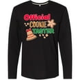 thumbnail image 3 of Inktastic Christmas Official Cookie Taster with Bell and Star Cookie Long Sleeve T-Shirt, 3 of 5