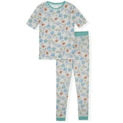 Sleep On It Boys 2-Piece Super Soft Jersey Snug-Fit Pajama Set - All Sport , 6