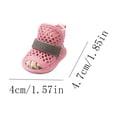 thumbnail image 2 of Summer Breathable Mesh Small Dog Shoes, Lightweight Paw Protector Booties for 7-10 Lbs Puppies, Non Slip Dog Sneakers for Outdoor Walking Small Breed Dogs, Pink, 2 of 5