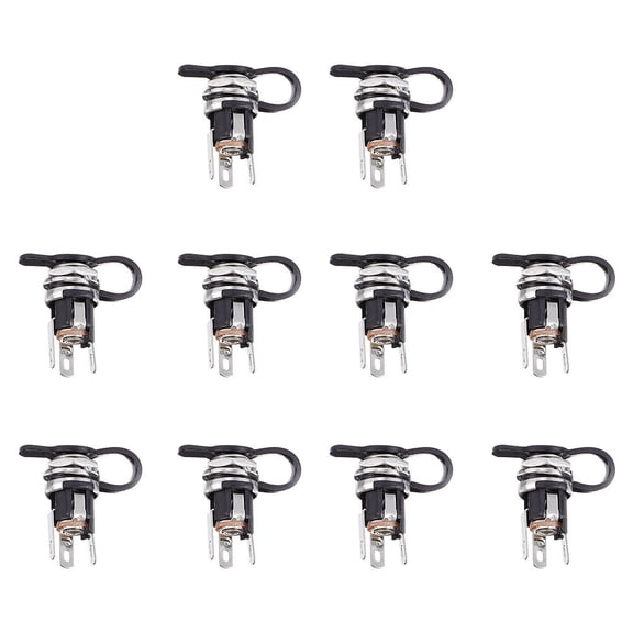 Phenofice 10Pcs Home Dc Power Socket Connector with Fast Conduction and Insulation Features