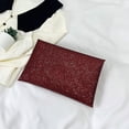 thumbnail image 4 of Elegante Bolso Mano Brillante Lujo para Mujer Boda Color Sólido, 4 of 9