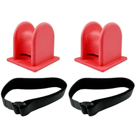 DAMIFU Convenient U shaped Fishing Rod Rack for Boat Marine Yacht Fishing (2pcs) red