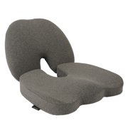 Art3d Premium Memory Foam Lumbar Support Pillow and Seat Cushion Coccyx Orthopedic, Set of 2, Dark Gray