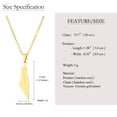 thumbnail image 4 of Rush Women's Necklace, Israel and Palestine Map Pendant Necklace, Fashion Geometric Letter Stainless Steel Clavicle Chain Women's Jewelry S3760, 4 of 5