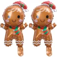 thumbnail image 3 of 50/1 piezas de globos de aluminio navideños, mini globos de Papá Noel, hombre de jengibre, árbol de Navidad, juguetes para niños, decoraciones para fiestas de Año Nuevo, 3 of 5