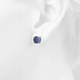 thumbnail image 2 of 1.0 Carat Blue Sapphire Stud, Earring with Screw Back, Sapphire Stud Earrings, September Birthstone Stud, Perfect gift for Her, 2 of 4